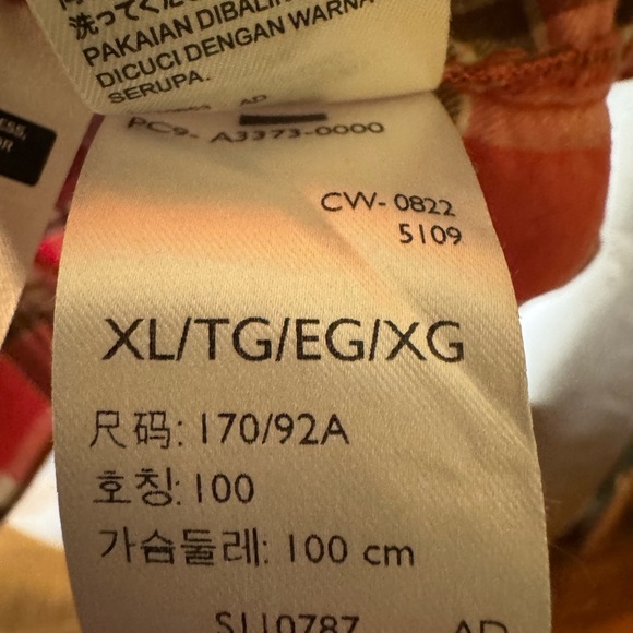 Women’s Levi’s Western Wear Orange/ Brown Top with Pearl Buttons SIZE XL SOFT - Picture 10 of 14